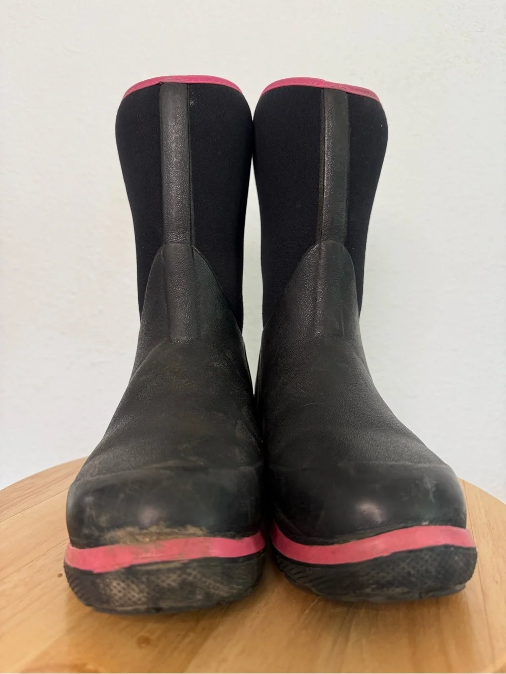 The Original Muck Boot Co. Kids' Black and Pink Waterproof Boots Element Rubber
